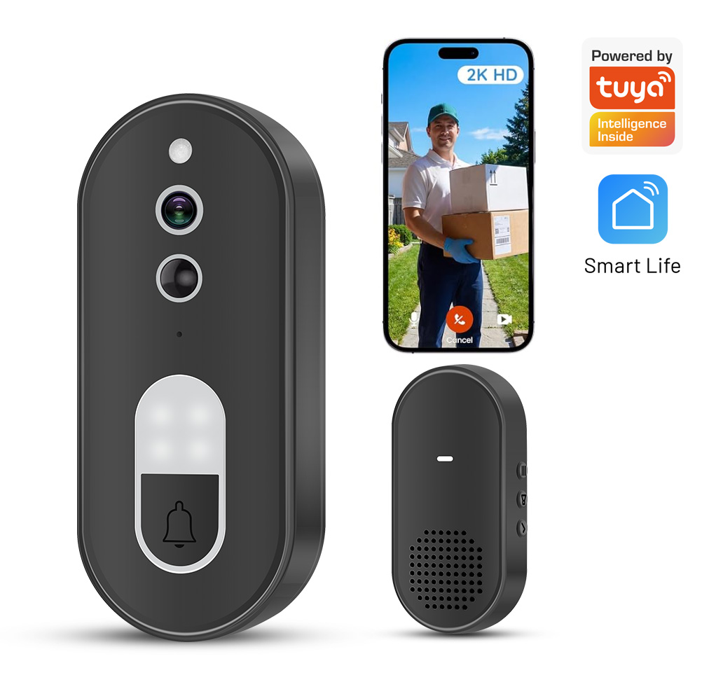 Home Security Tech - Tuya 1080P HD Bezprzewodowy Wideodomofon WiFi