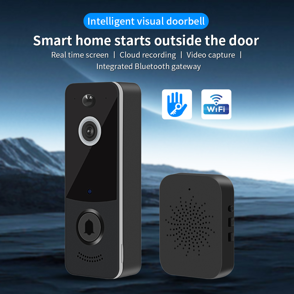Home Security Tech - Dzwonek do drzwi z kamerą 1080P,