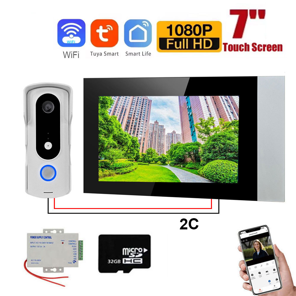Home Security Uk - 2-przewodowy inteligentny dom Tuya Wifi 1080P