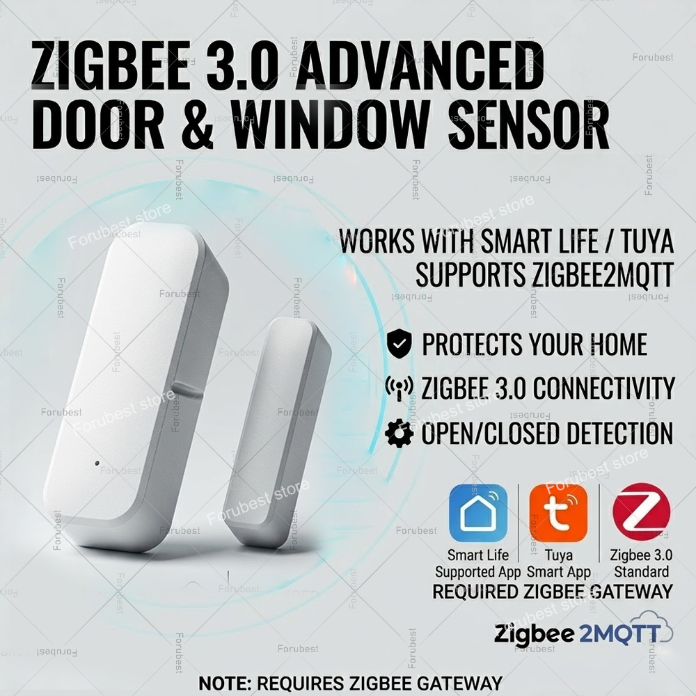 Home Security With Alarm - Czujnik otwarcia drzwi/okien Tuya Zigbee, inteligentny