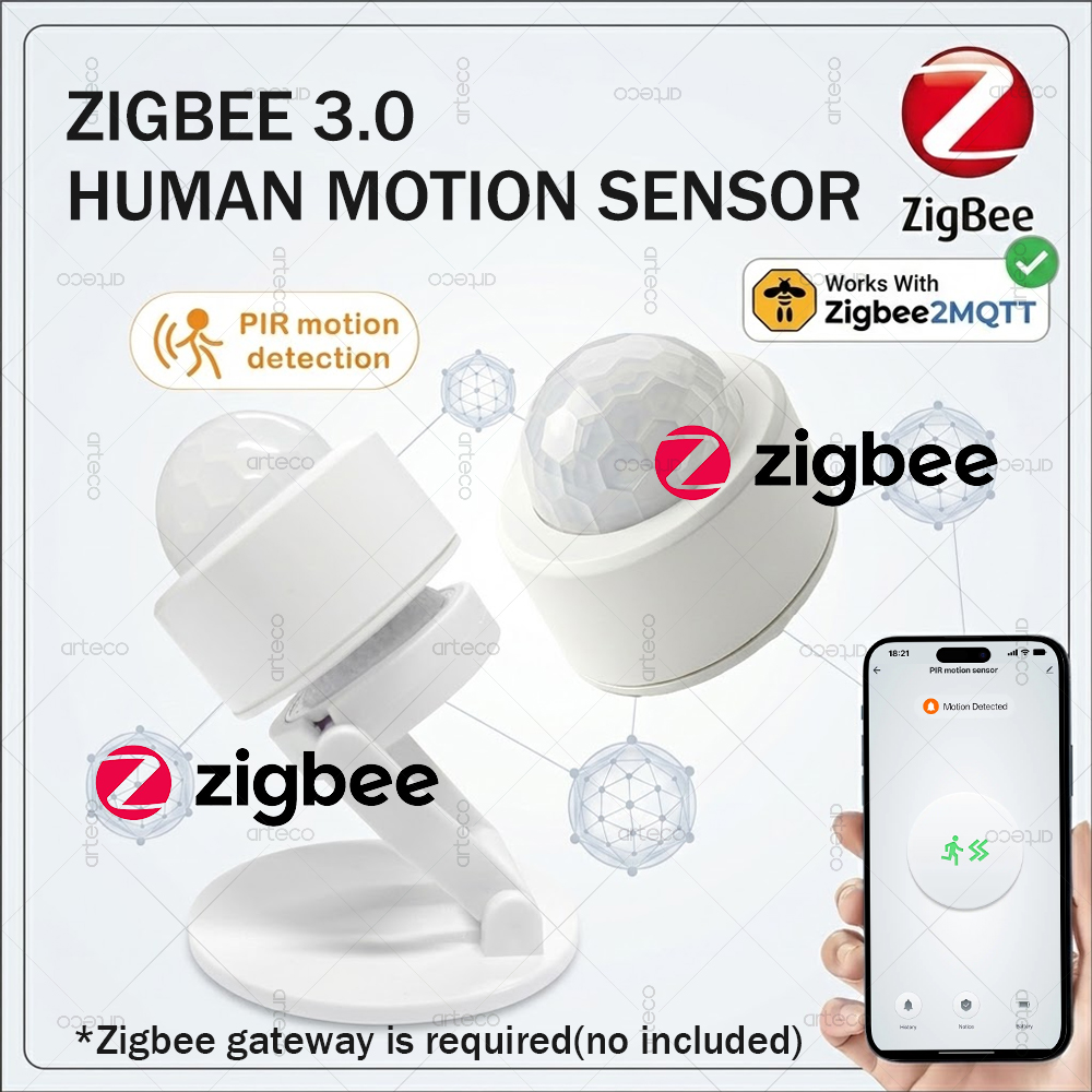 Home Security With Alarm - Czujnik ruchu PIR Zigbee 3.0 Mini,