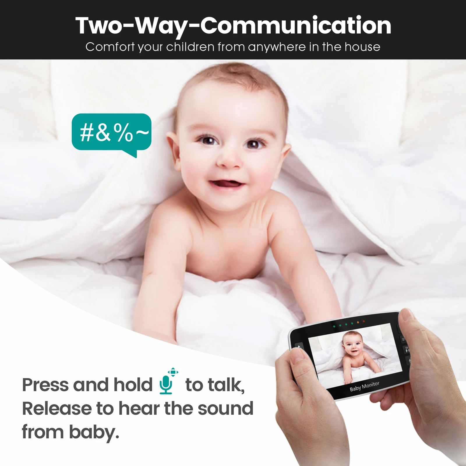 Home Security Uk - SM43A niania elektroniczna baby monitor bezpieczeństwo
