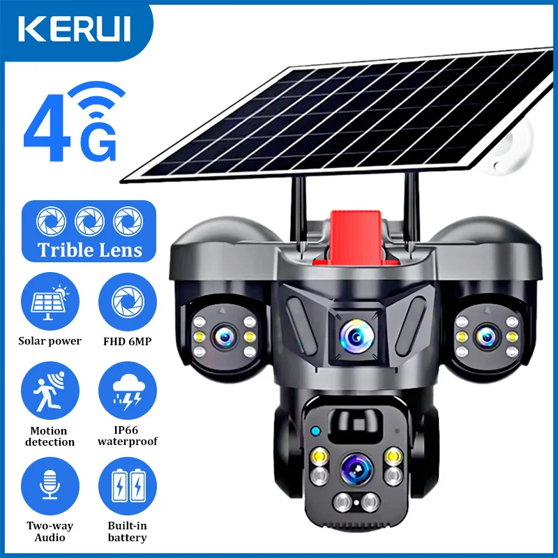 Home Security Tech - KERUI Zewnętrzna Kamera PTZ 6MP 4G