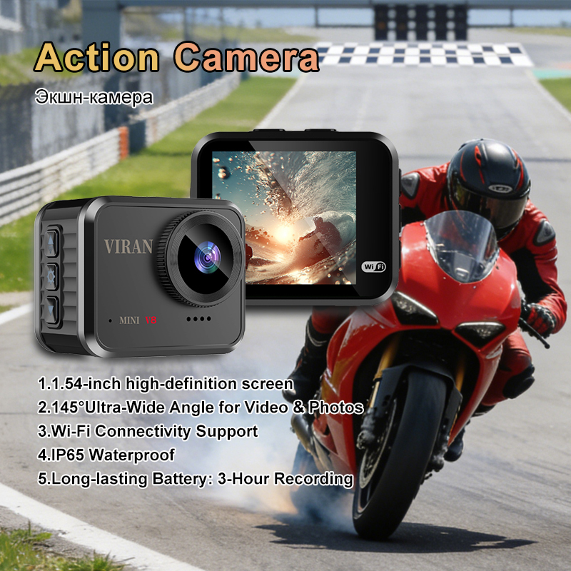 Ip Camera Outdoor 4K - Miniaturowa kamera sportowa 1080P HD, 16