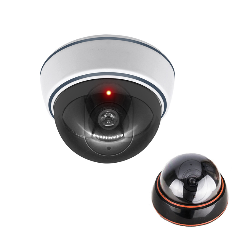 Home Security Tech - Kreatywna czarno-biała fałszywa kamera kopułkowa symulacja