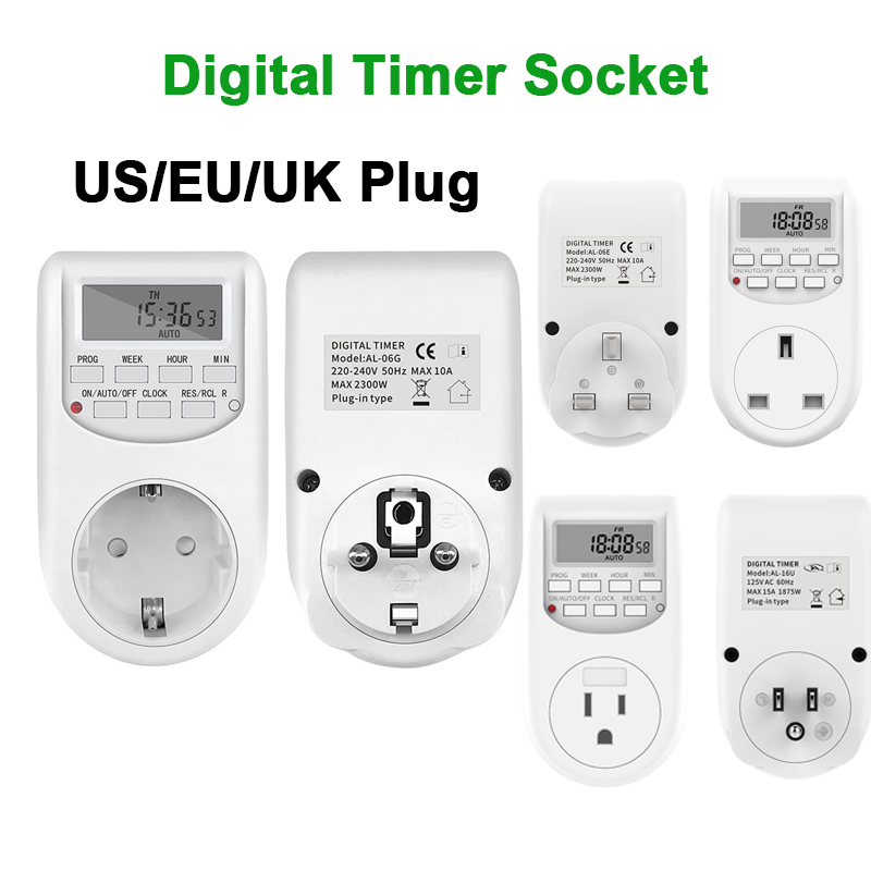 Home Security Uk - Cyfrowy timer bezpieczeństwa Wtyczka EU/US/UK 220-240