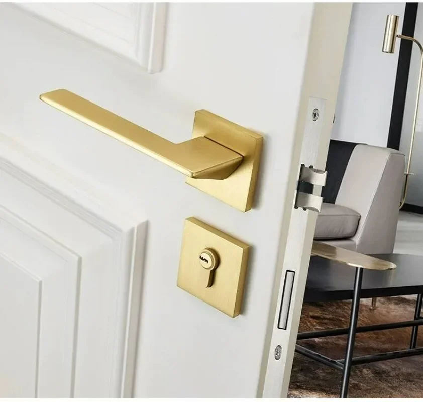 Złoty zamek do drzwi wewnętrzn – Home Security Door Lock recenzja i cena
