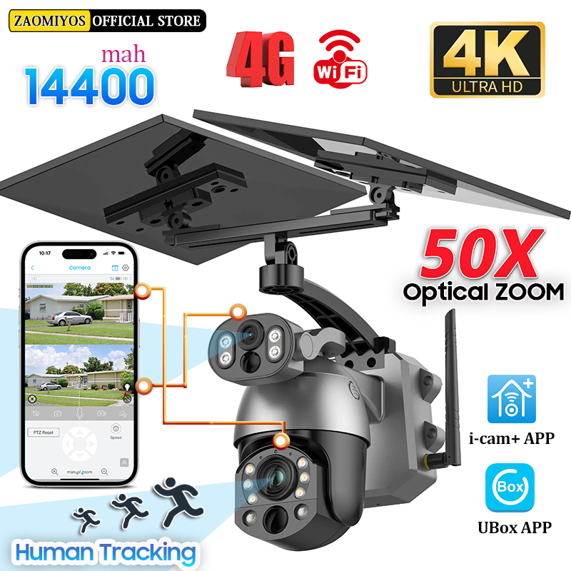 Kamera słoneczna 4K 50X ZOOM 1 – Ip Camera Outdoor 4K recenzja i cena
