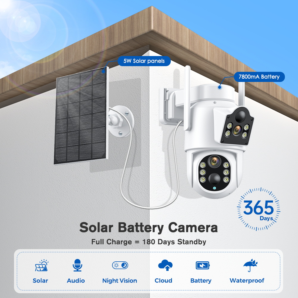 Kamera słoneczna 4K 8MP wbudow – Ip Camera Outdoor 4K recenzja i cena