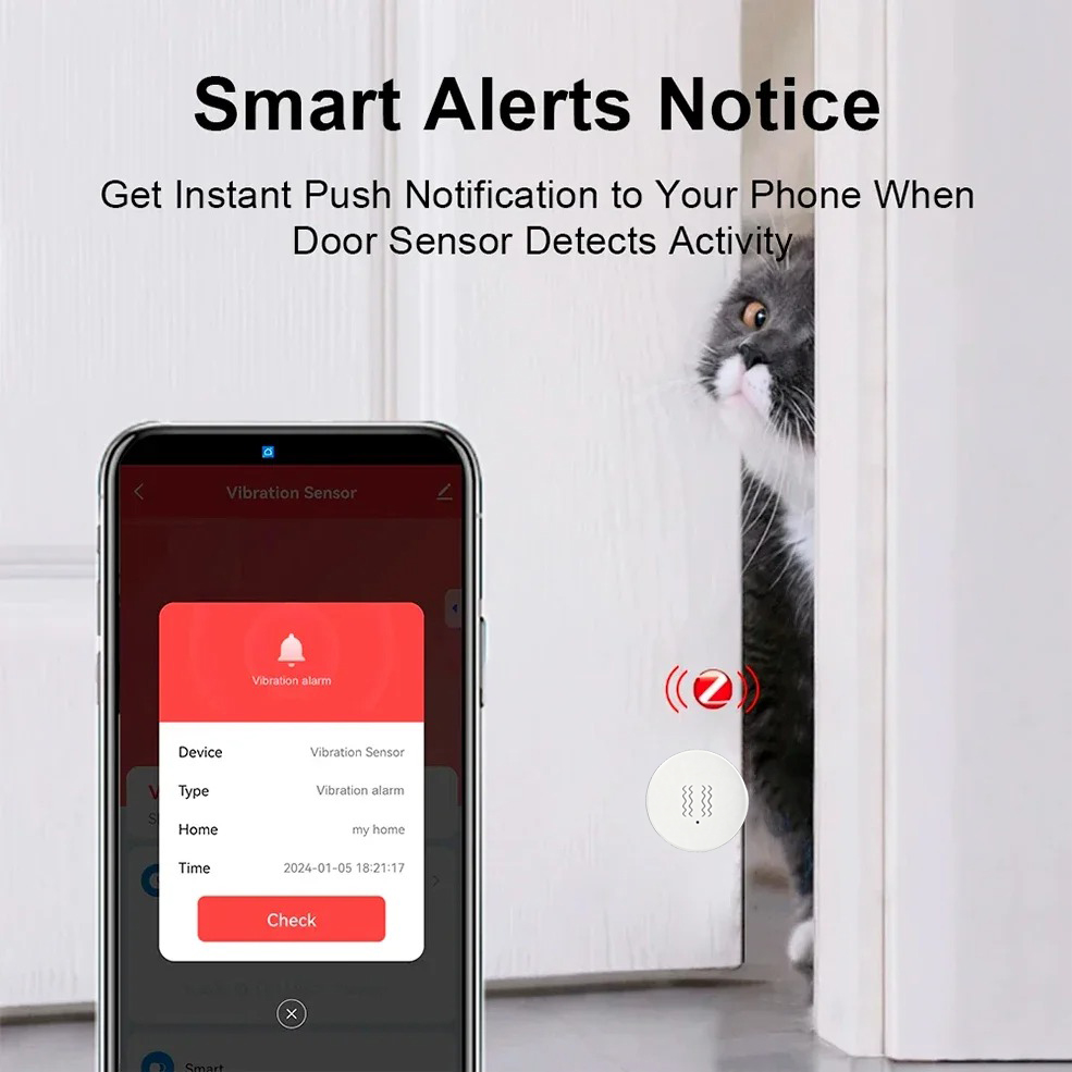 Inteligentny czujnik wibracji  – Home Security With Alarm recenzja i cena