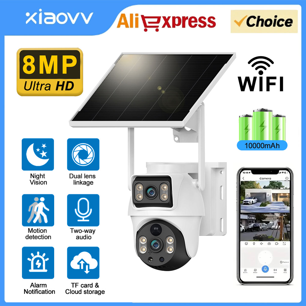 Kamera WiFi Solarna z Podwójny – Ip Camera Outdoor 4K recenzja i cena